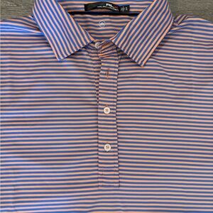 Ralph Lauren Blue and Orange Striped Polo Shirt